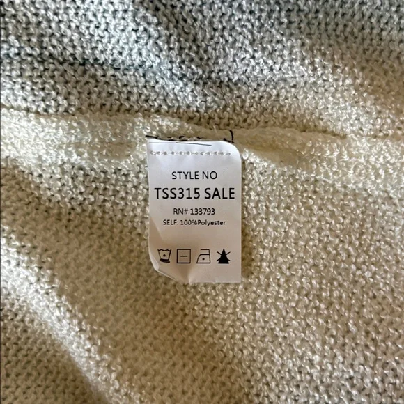 POL Cardigan/Sweater NWOT blue & white stripe swirl pattern tie dye look size S - Picture 4 of 6